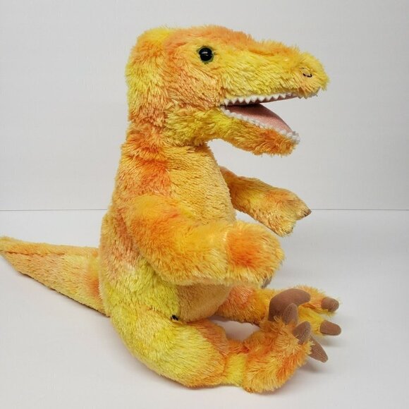 Build a Bear 18" Velociraptor Dinosaur Yellow Orange 2010 Plush - Picture 1 of 6
